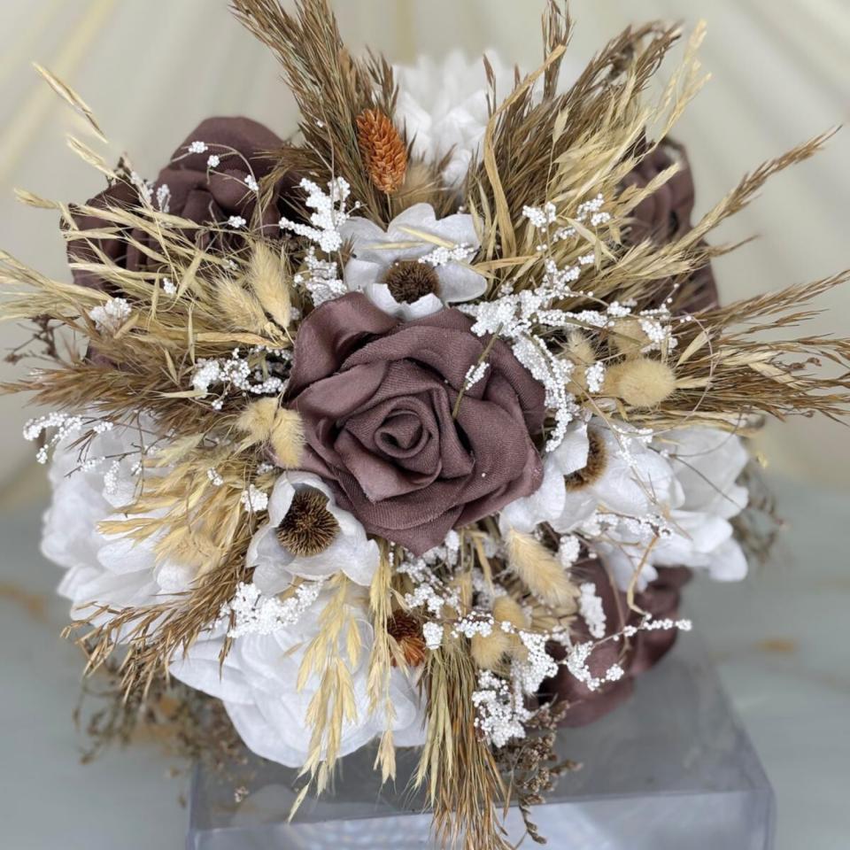 Brautstrauß Braun und Weiß | Geschenkartikel