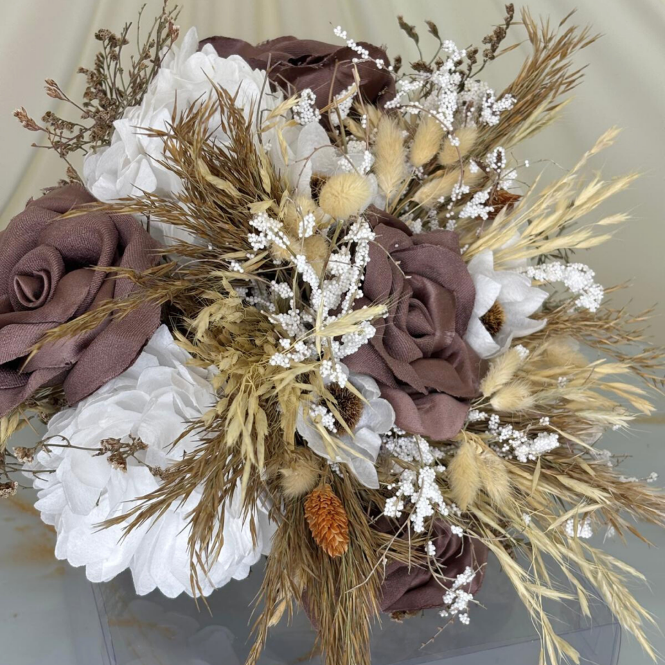 Brautstrauß Braun und Weiß | Geschenkartikel