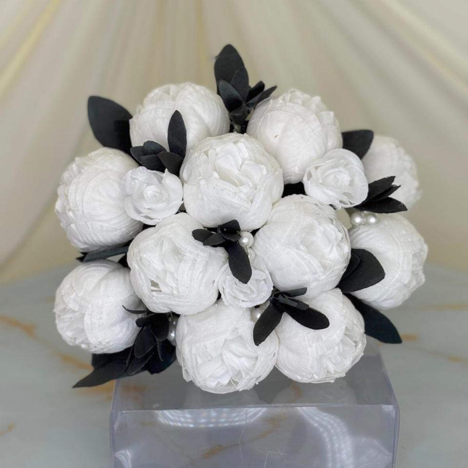 Geschlossene Pfingstrose Braut Handblume | Brautstrauß | Geschenkartikel