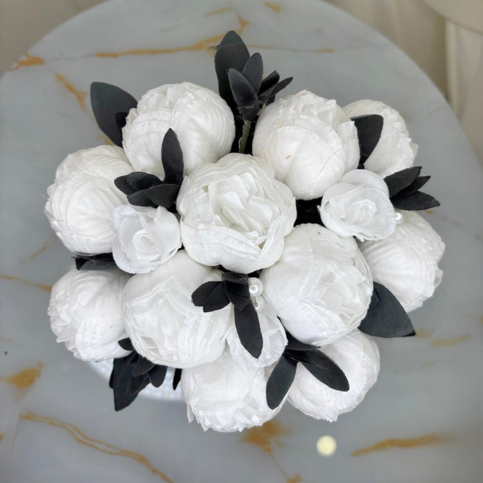 Geschlossene Pfingstrose Braut Handblume | Brautstrauß | Geschenkartikel