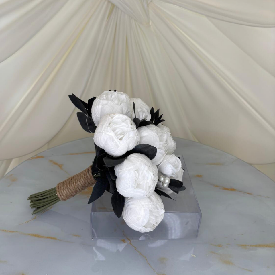 Geschlossene Pfingstrose Braut Handblume | Brautstrauß | Geschenkartikel