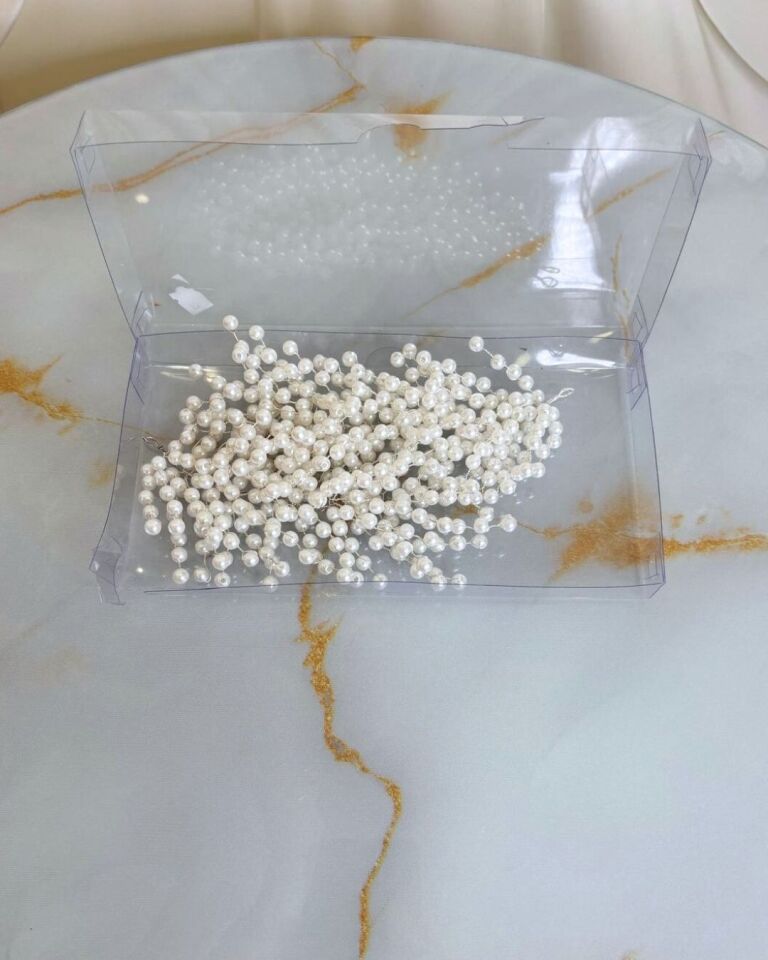 Beyaz İncili Saç Aksesuarı Seti | İncili Gelin Saç Tokası Seti