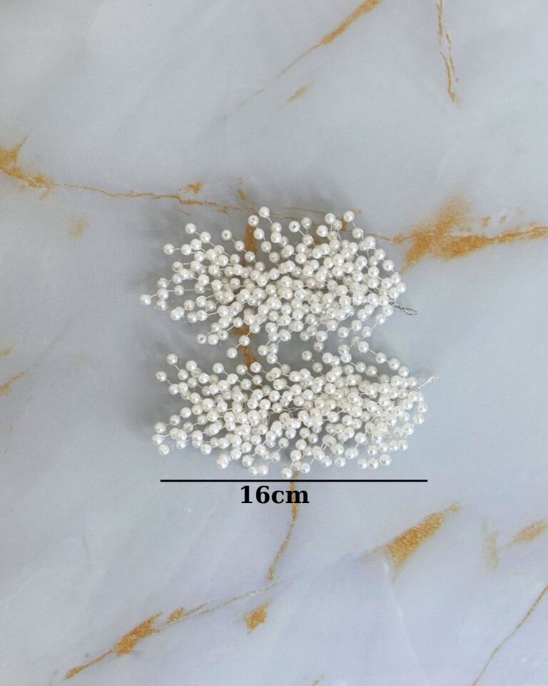 Beyaz İncili Saç Aksesuarı Seti | İncili Gelin Saç Tokası Seti