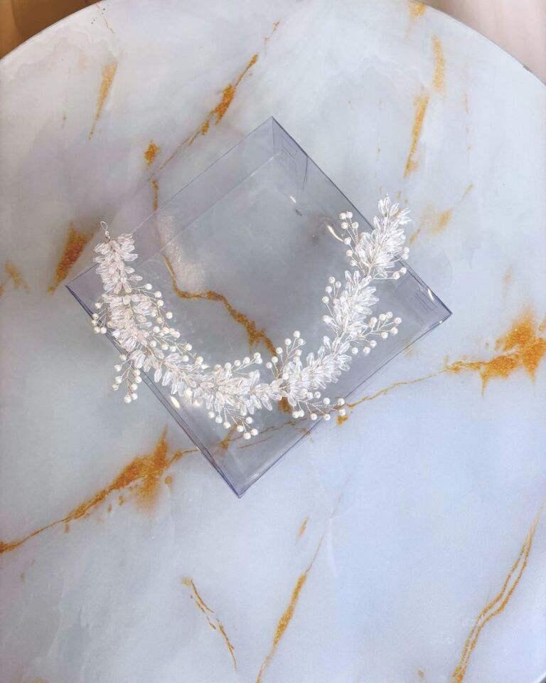 İnci ve Kristal Taşlı Gelin Saç Aksesuarı | Saç Bandı