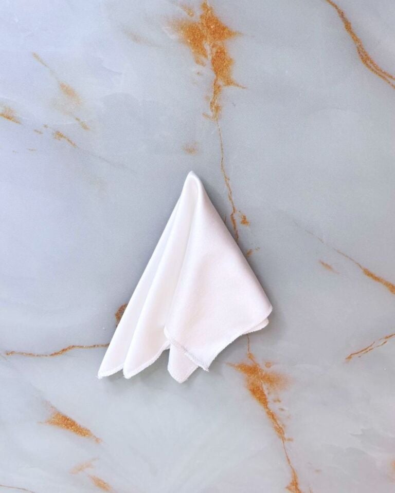 Kırık Beyaz Damat Yaka Mendili | Damatlık Cep Mendili