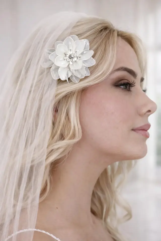 Gelin Saç Aksesuarı | Çiçekli Tarak Toka | Duvak Tokası