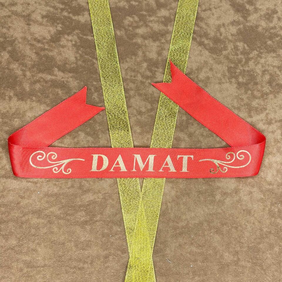 Damat Yazılı Kırmızı Kol Bandı