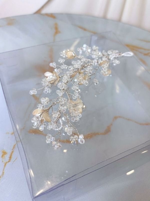 Küçük Sedef Yapraklı Saç Tokası