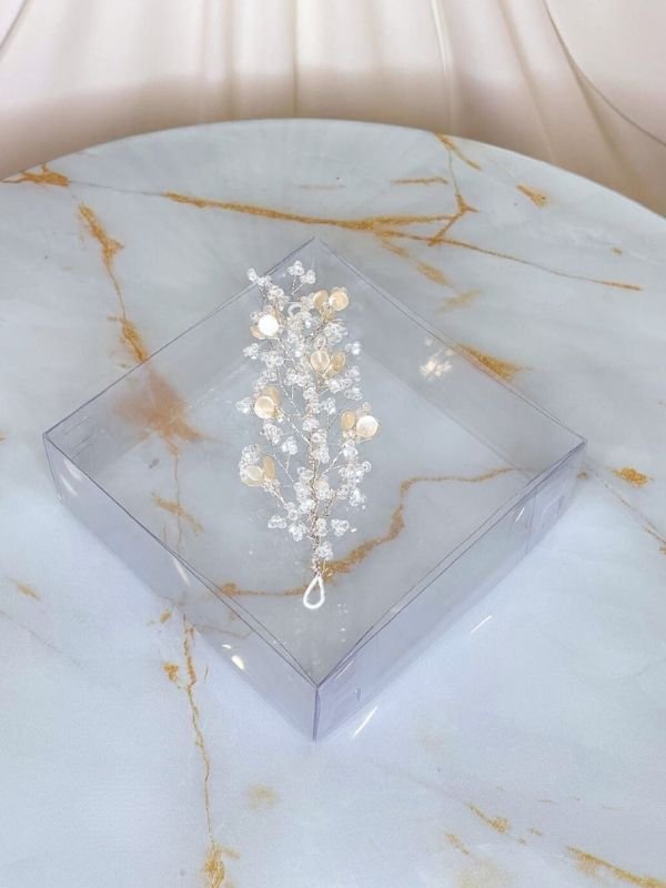 Gelin Saç Aksesuarı | Sedef Yapraklı Saç Tokası | Saç Süsü