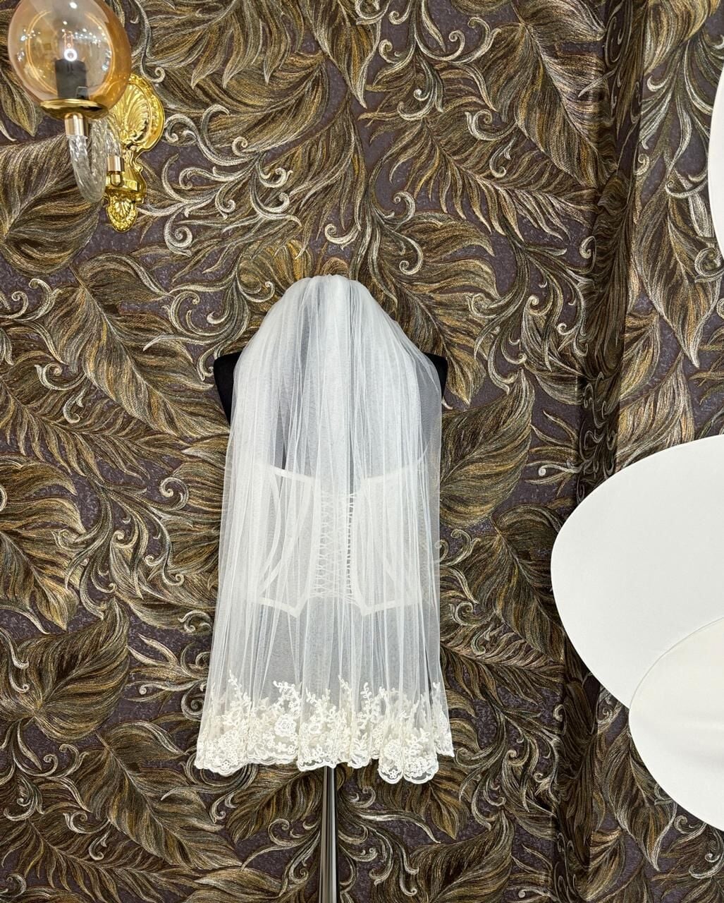 Dantel Kenarlı Kısa Duvak