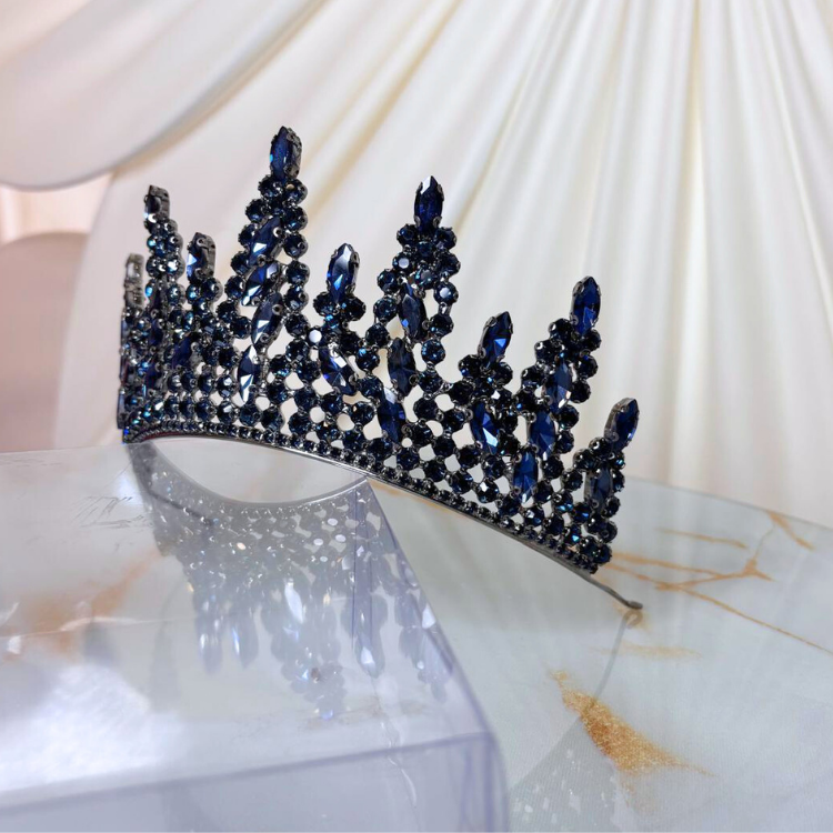Gelin Tacı Lacivert -Mavi Yüksek Kına Tacı