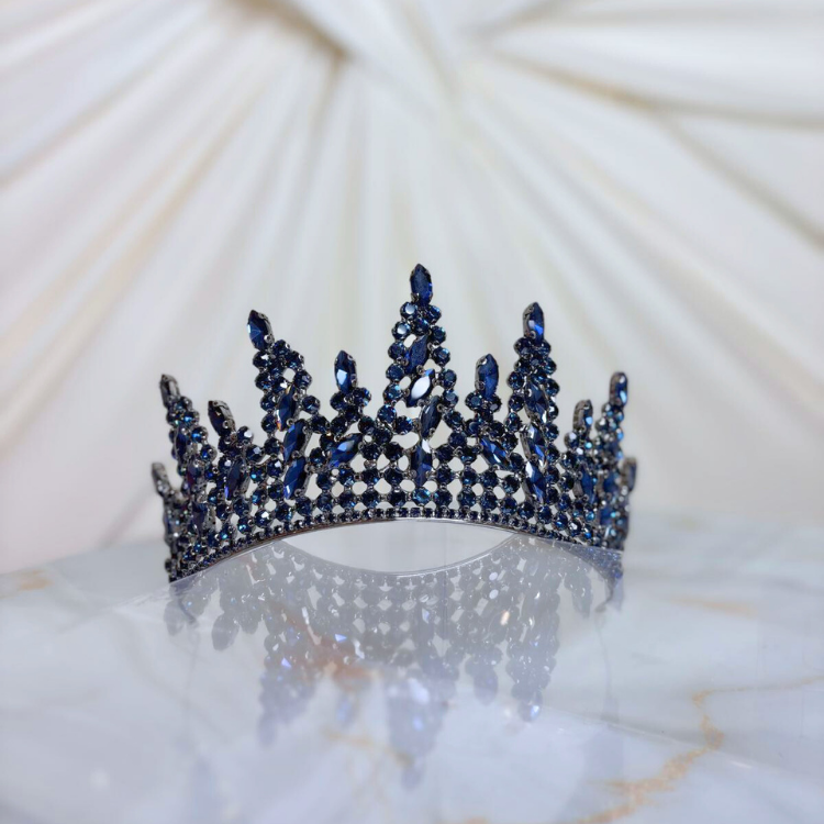 Gelin Tacı Lacivert -Mavi Yüksek Kına Tacı