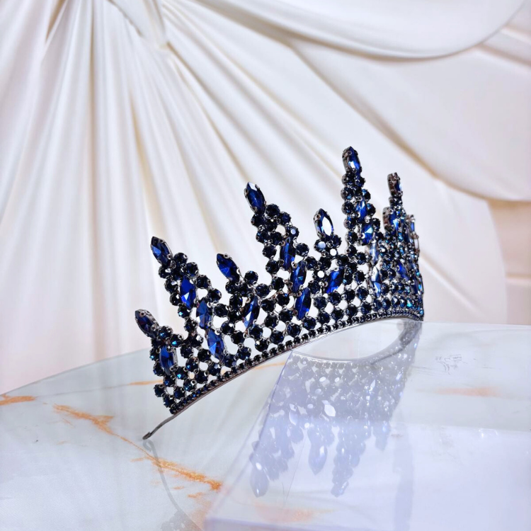 Gelin Tacı Lacivert -Mavi Yüksek Kına Tacı