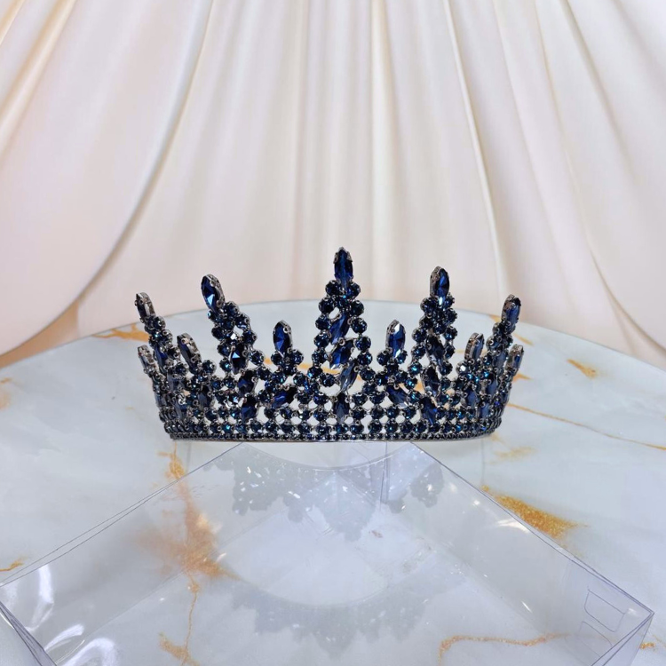 Gelin Tacı Lacivert -Mavi Yüksek Kına Tacı