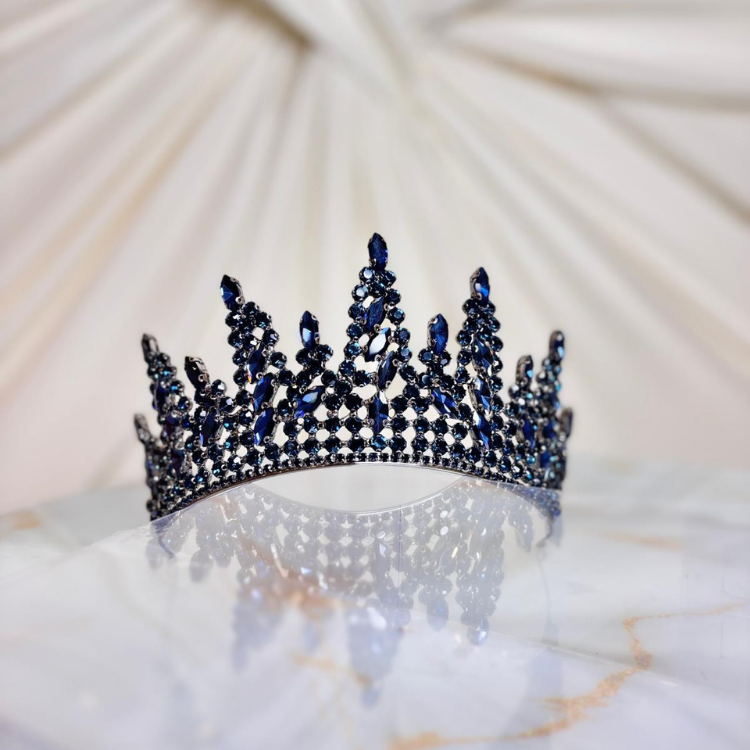 Gelin Tacı Lacivert -Mavi Yüksek Kına Tacı