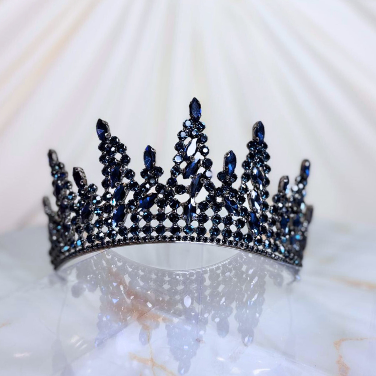 Gelin Tacı Lacivert -Mavi Yüksek Kına Tacı