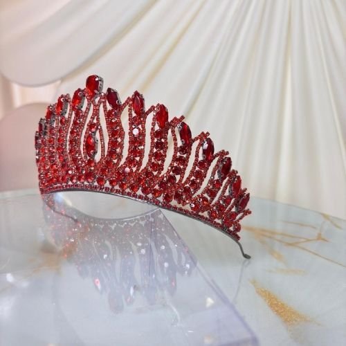 Gelin Tacı Kırmızı Yüksek Kına Tacı