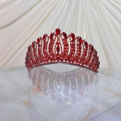 Gelin Tacı Kırmızı Yüksek Kına Tacı