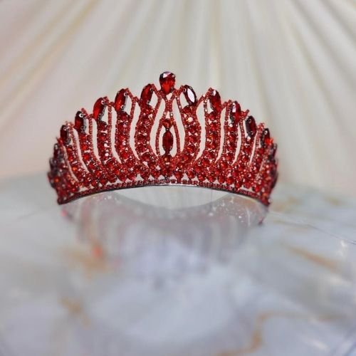 Gelin Tacı Kırmızı Yüksek Kına Tacı