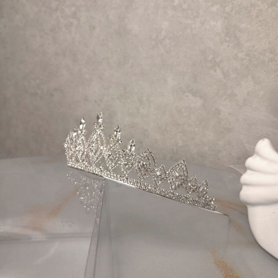 Gelin Tacı Prenses Model  Zirkon Taşlı