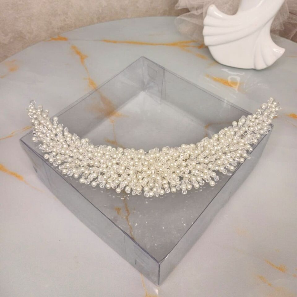 Gelin Saç Aksesuarı Yoğun İncili