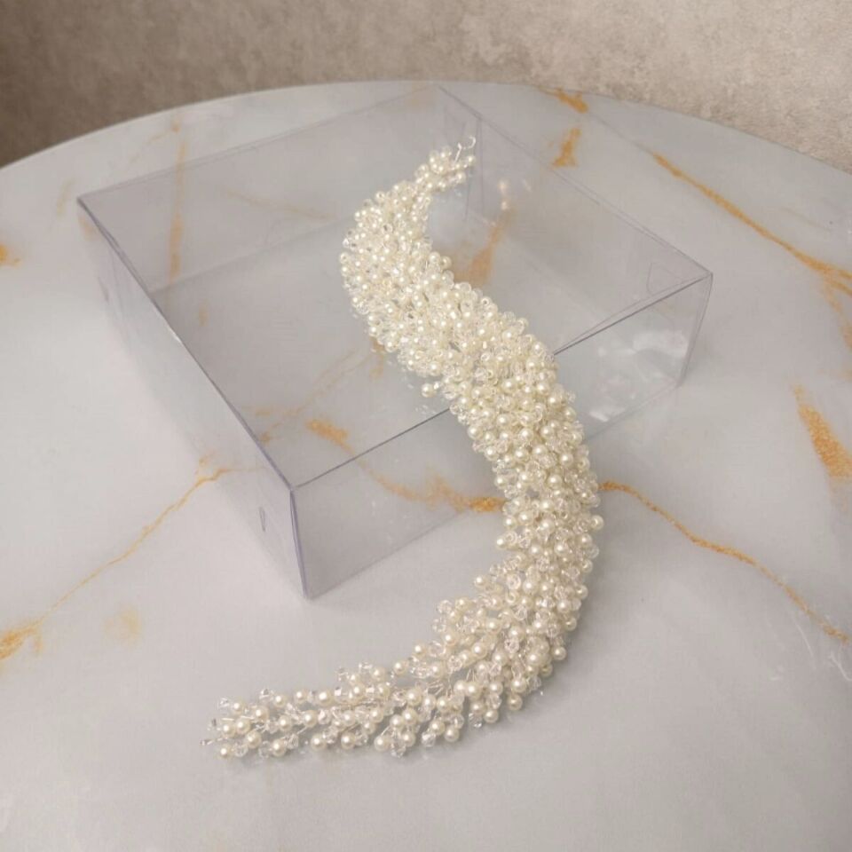 Gelin Saç Aksesuarı Yoğun İncili