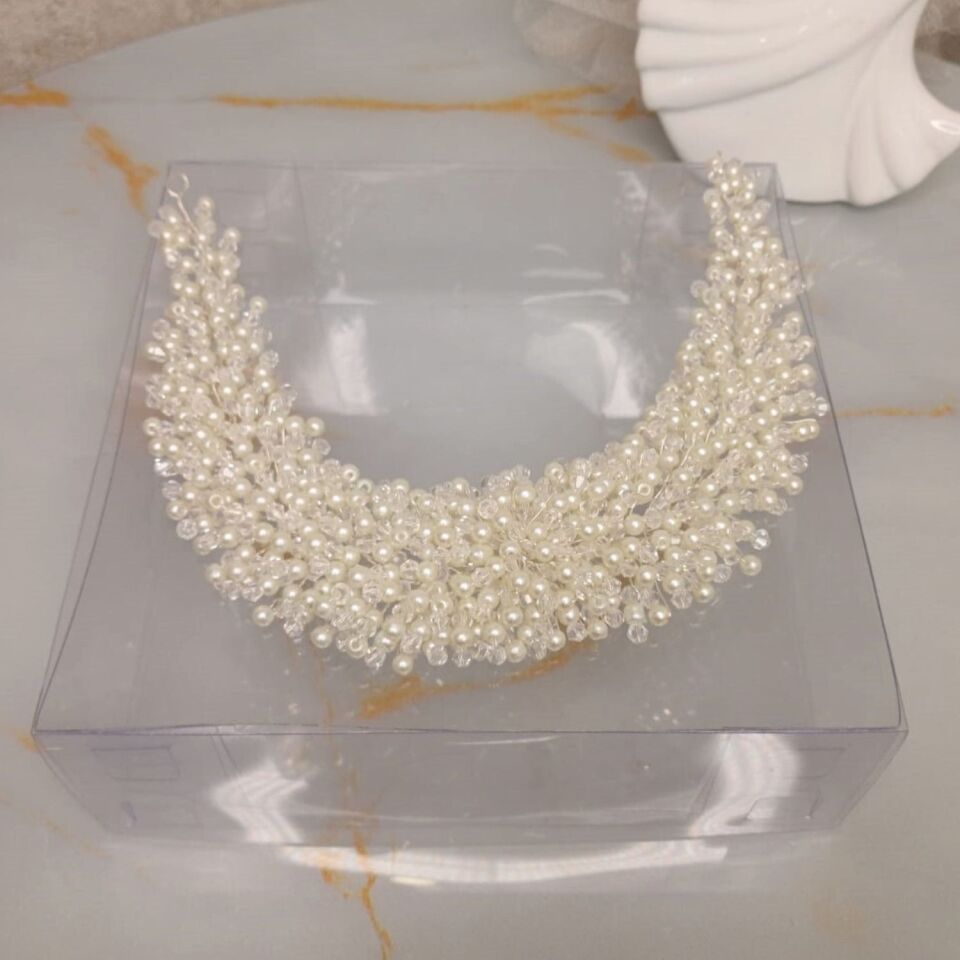 Gelin Saç Aksesuarı Yoğun İncili