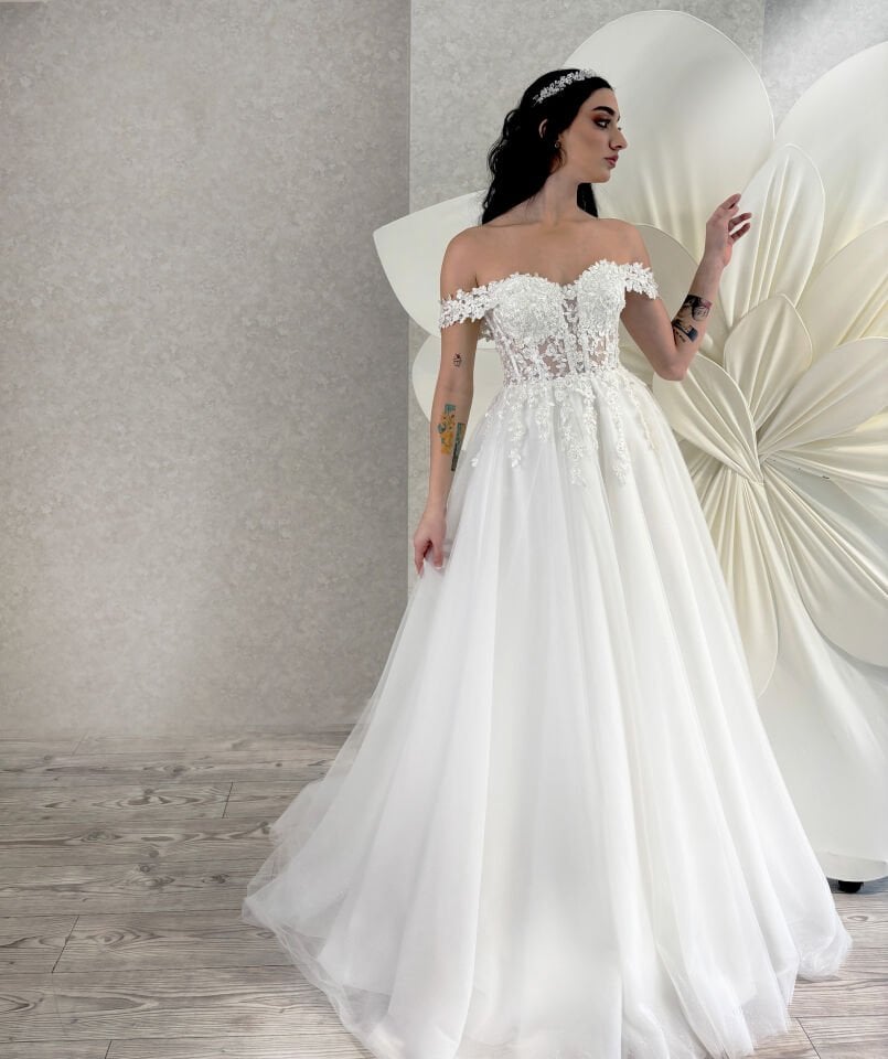 ANITA | Romantik Kollu Gelinlik