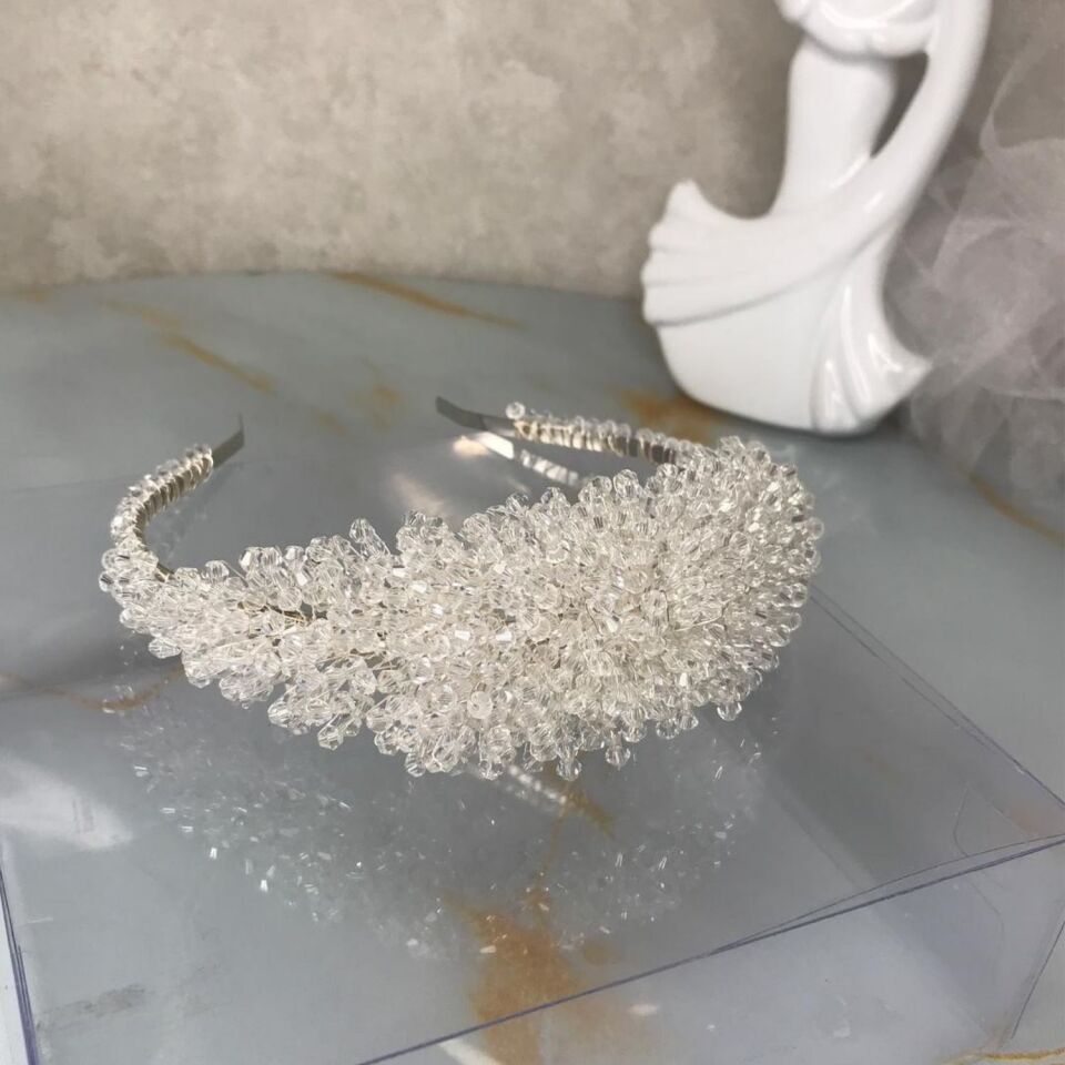 Gelin Tacı | Patlayan Kristal Taşlı Gelin Tacı
