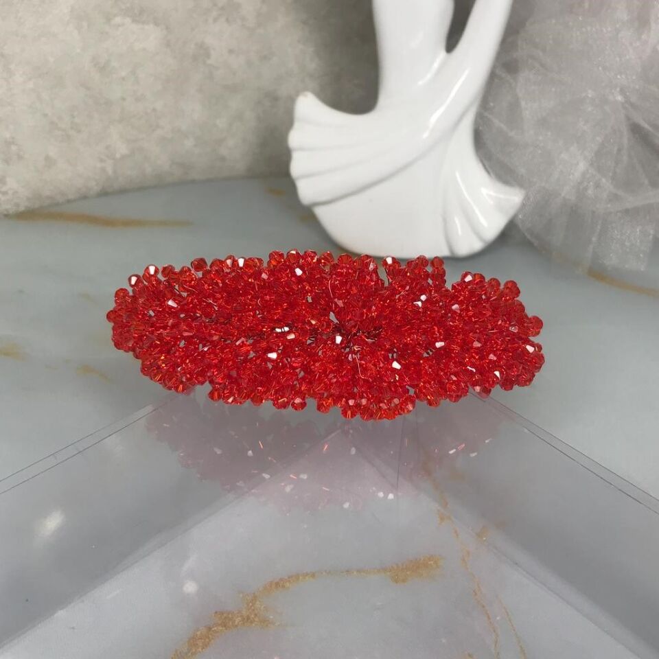 Kına Tacı | Kırmızı Kristal  Taç |  Gelin Tacı