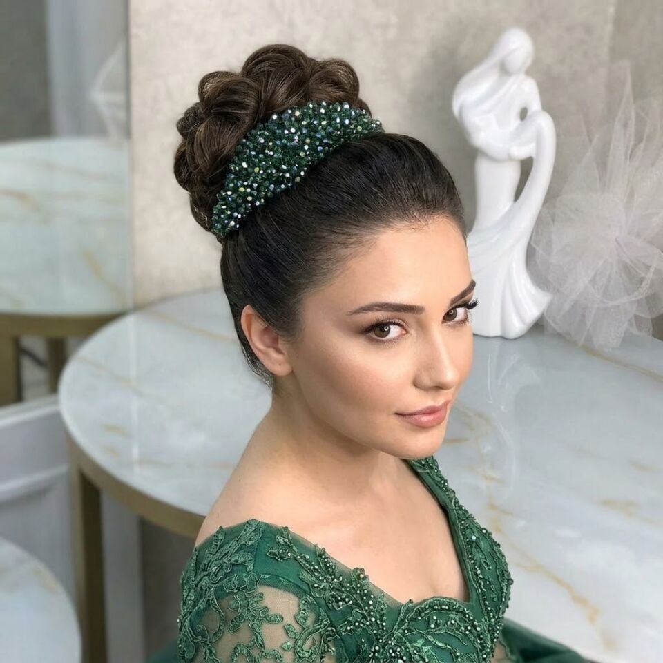 Bridal Tiara | Emerald Green Exploding Tiara