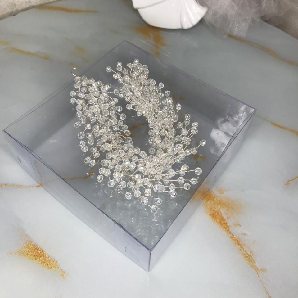 Gelin Saç Bandı | Yoğun Kristal Bahar Dalı