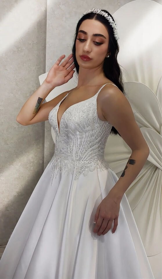ELSA | Cepli Saten Gelinlik