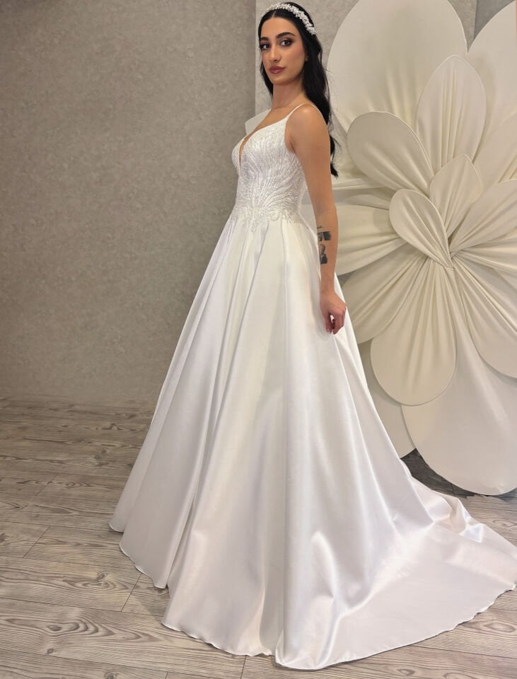 ELSA | Cepli Saten Gelinlik