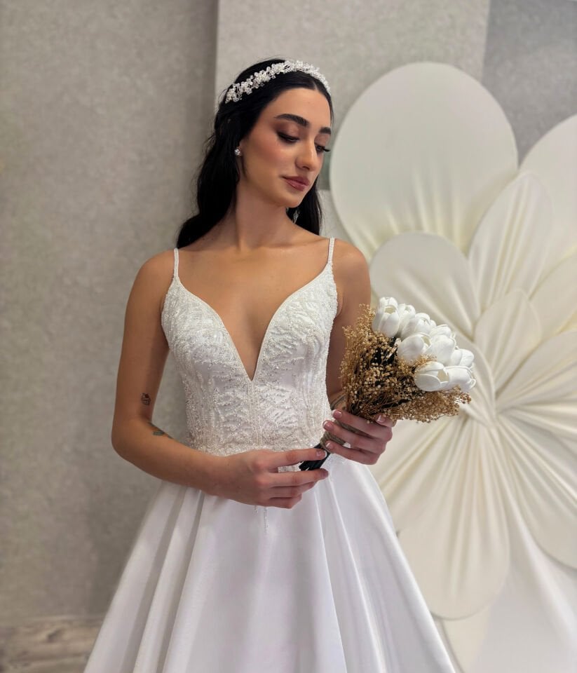 ELSA | Cepli Saten Gelinlik