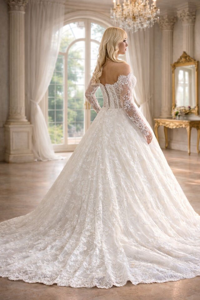 SOLINA | Fransız Dantel Gelinlik(Sadece Mağazamızda)