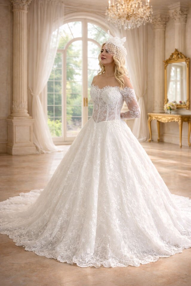 SOLINA | Fransız Dantel Gelinlik(Sadece Mağazamızda)