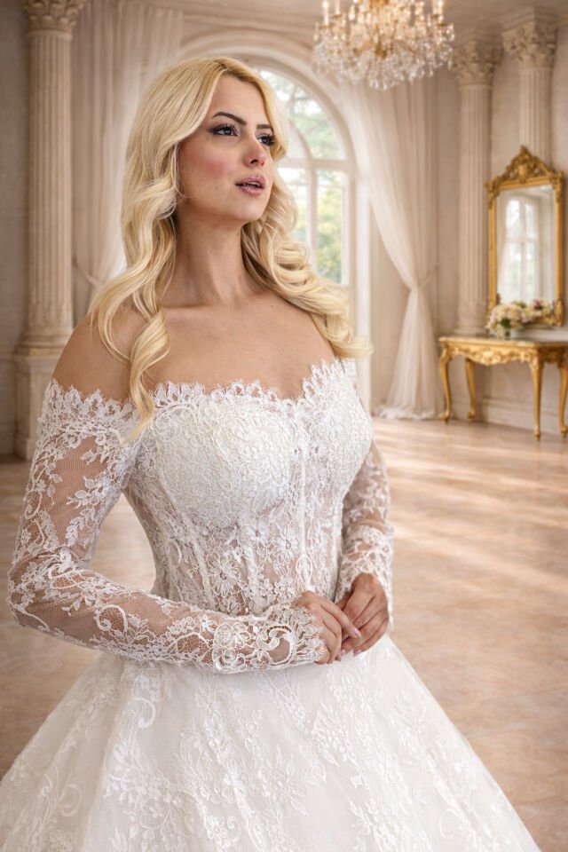 SOLINA | Fransız Dantel Gelinlik(Sadece Mağazamızda)