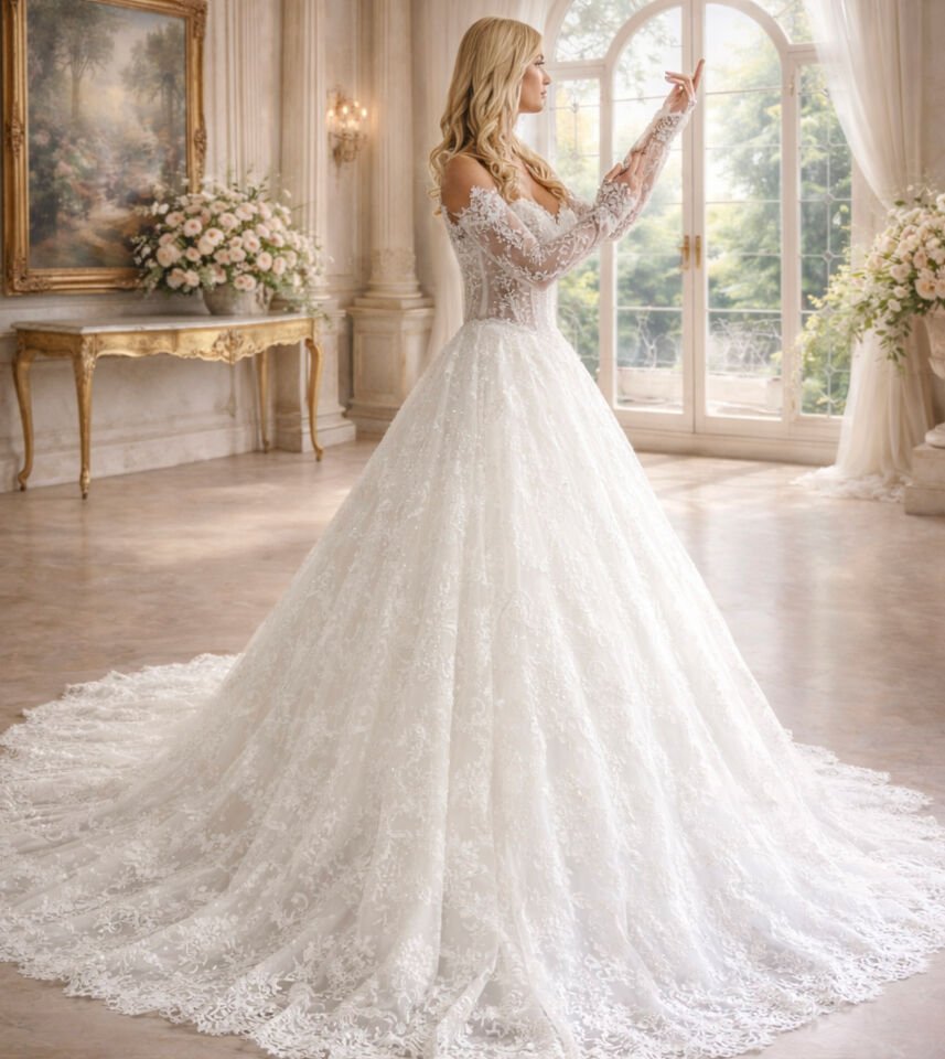 SOLINA | Fransız Dantel Gelinlik(Sadece Mağazamızda)