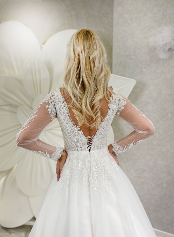 GINA | Kollu İşlemeli Gelinlik