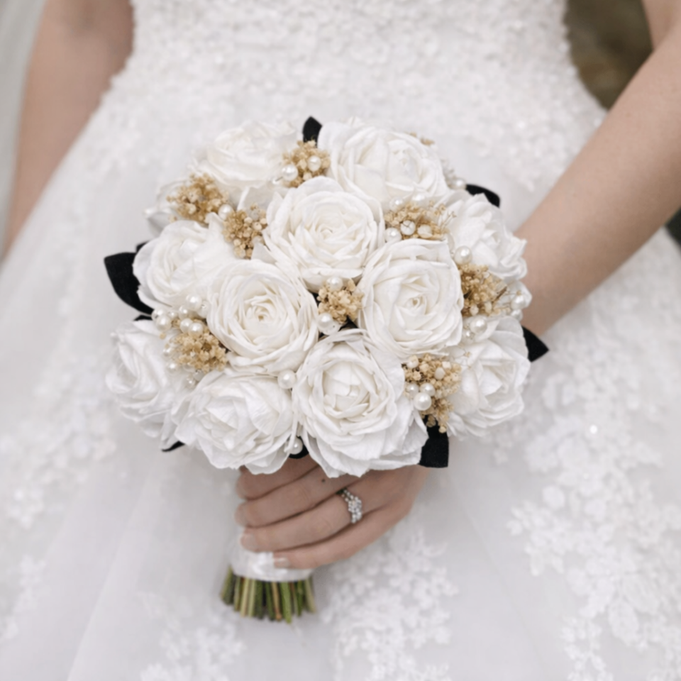 Açık Şakayık Gelin El Çiçeği | Gelin Buketi