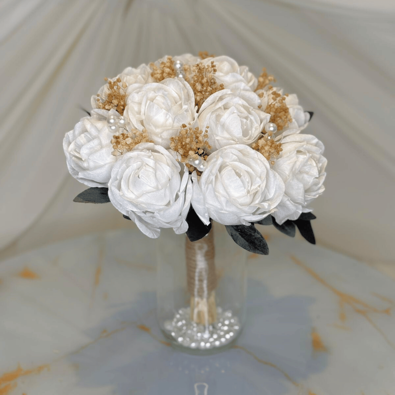 Offene Pfingstrose Braut Handblume | Brautstrauß