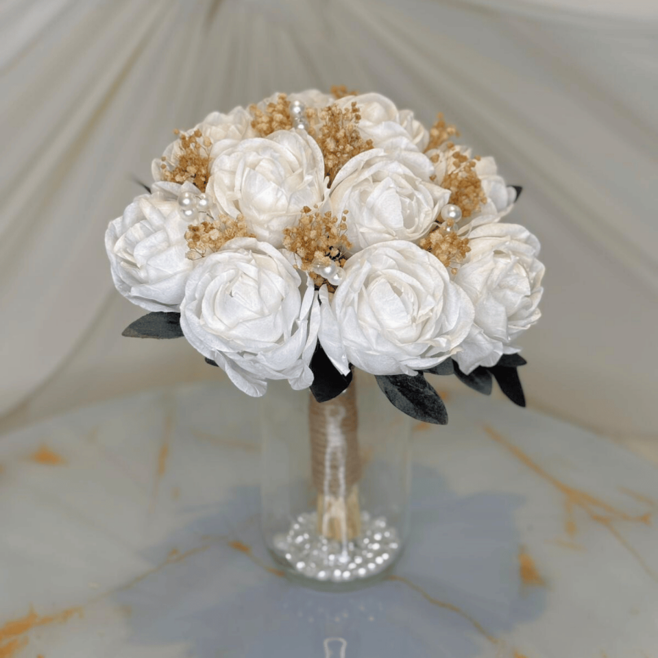 Açık Şakayık Gelin El Çiçeği | Gelin Buketi