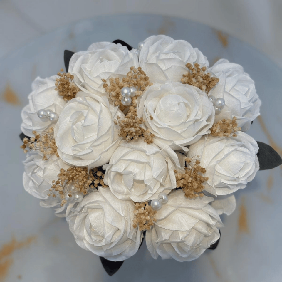 Açık Şakayık Gelin El Çiçeği | Gelin Buketi